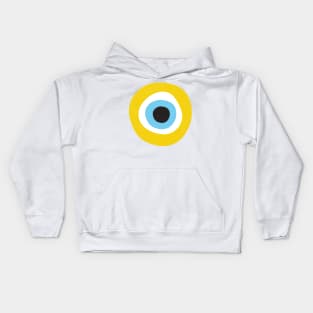 Yellow Evil Eye Symbol Health Protection Kids Hoodie